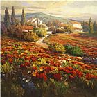Roberto Lombardi Poppy Fields painting